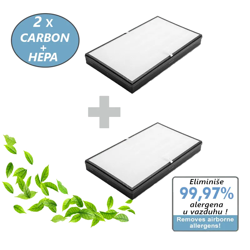 AirGoClean200E Filter vazduha  2x Carbon-HEPA